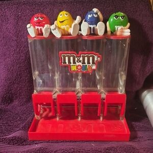 4 Chamber M&M Candy Dispenser with Colorful Characters M&ms World